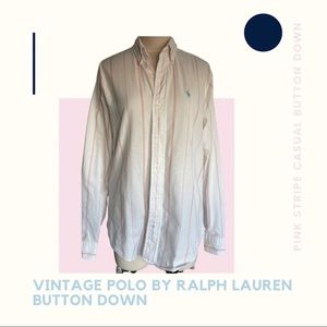 Vintage Polo by Ralph Lauren Striped Button Down 💜 10 for $25💜